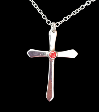 Handmade Sterling Silver Cross with Zirconia stone
