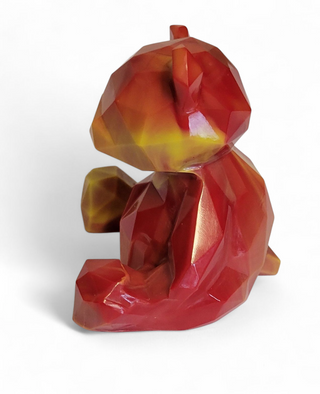 Large Geometric Resin Teddy Bear Ornament