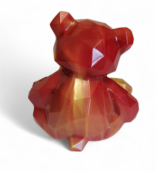 Large Geometric Resin Teddy Bear Ornament