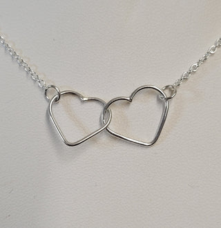 Sterling Silver Twin Heart Necklace
