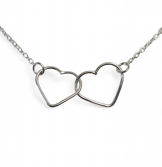 Sterling Silver Twin Heart Necklace