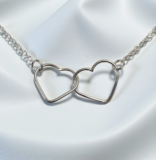 Sterling Silver Twin Heart Necklace
