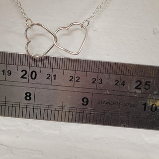 Sterling Silver Twin Heart Necklace