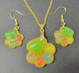 Pawprint Resin Jewellery Set