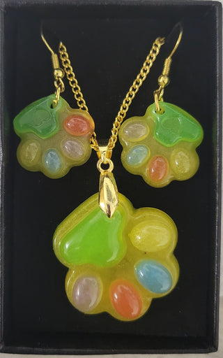Pawprint Resin Jewellery Set