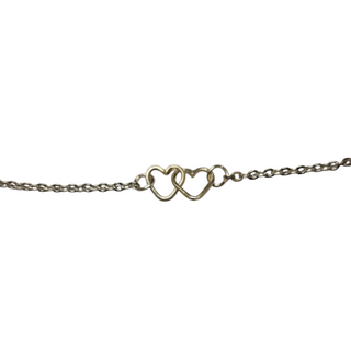 sterling silver bracelet with entwined hearts