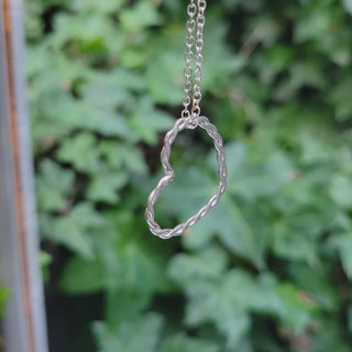 heart with twisted silver