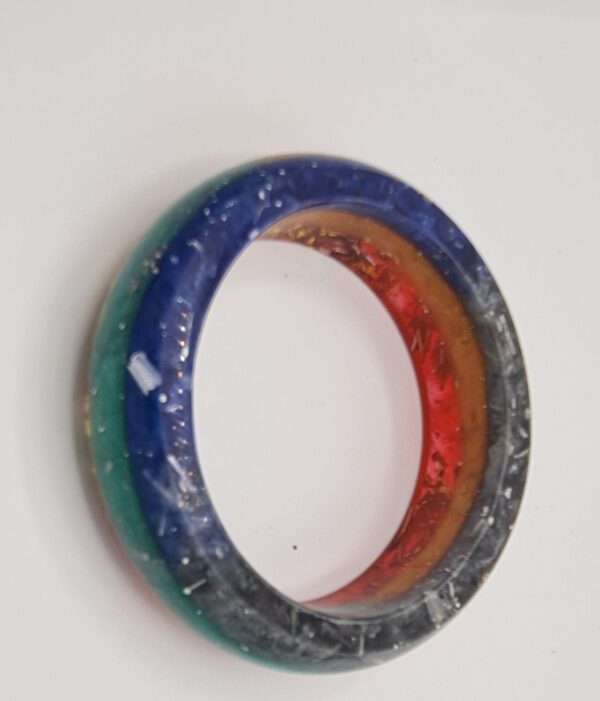 Chunky multi coloured bangle - Image 7