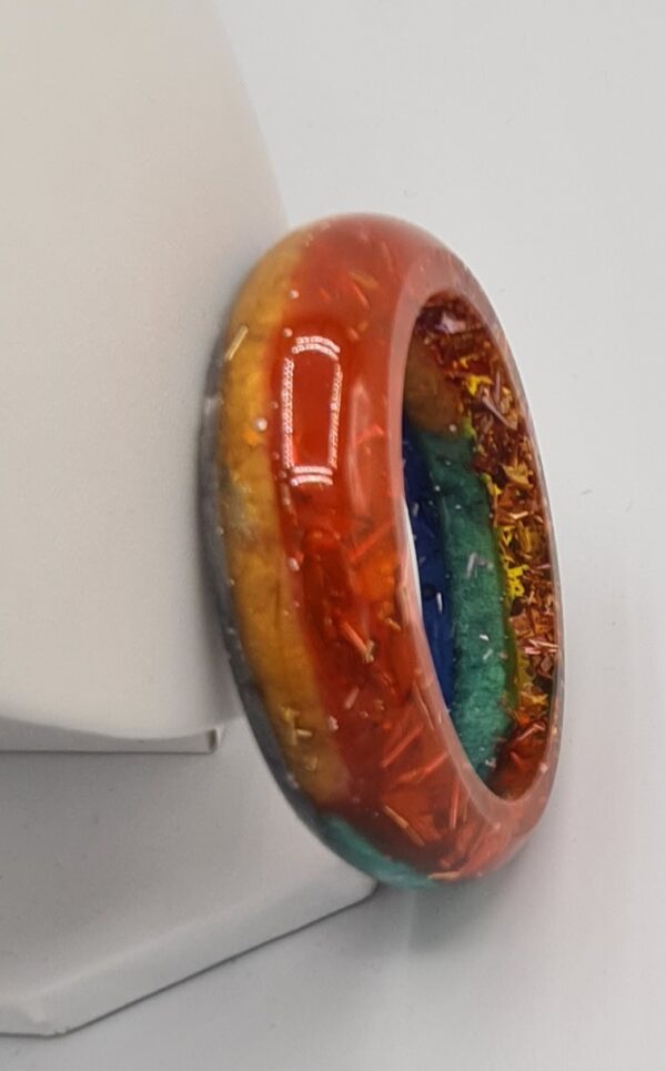 Chunky multi coloured bangle - Image 3